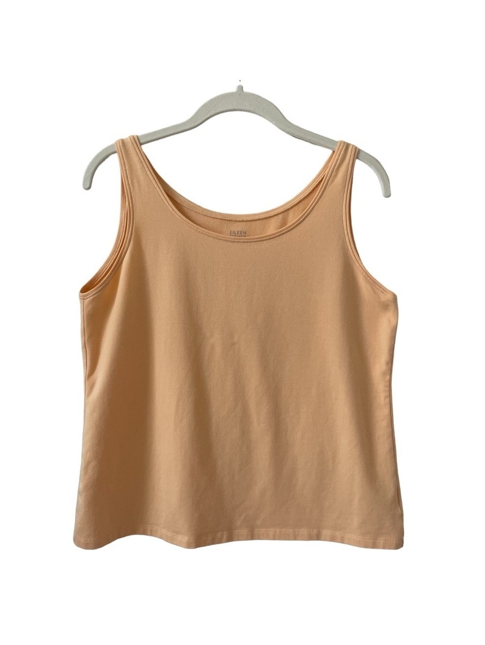 Eileen Fisher Stretch Organic Cotton Tank Top Tangerine Size Medium Minimalist